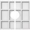 Ekena Millwork Rubik Architectural Grde PVC Contemporary Ceiling Medallion, Two Piece, 10"OD x 3"ID x 3 1/2"C x 1"P CMP10RK2-03000 - alternate 1